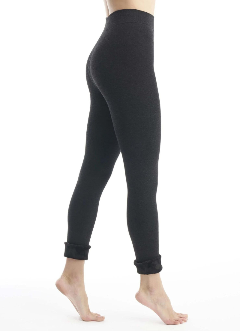 Legging doublé de fourrure pour femme