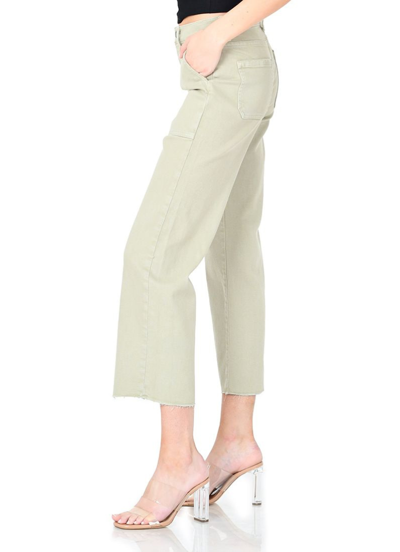 Farrah Crop | Light Olive