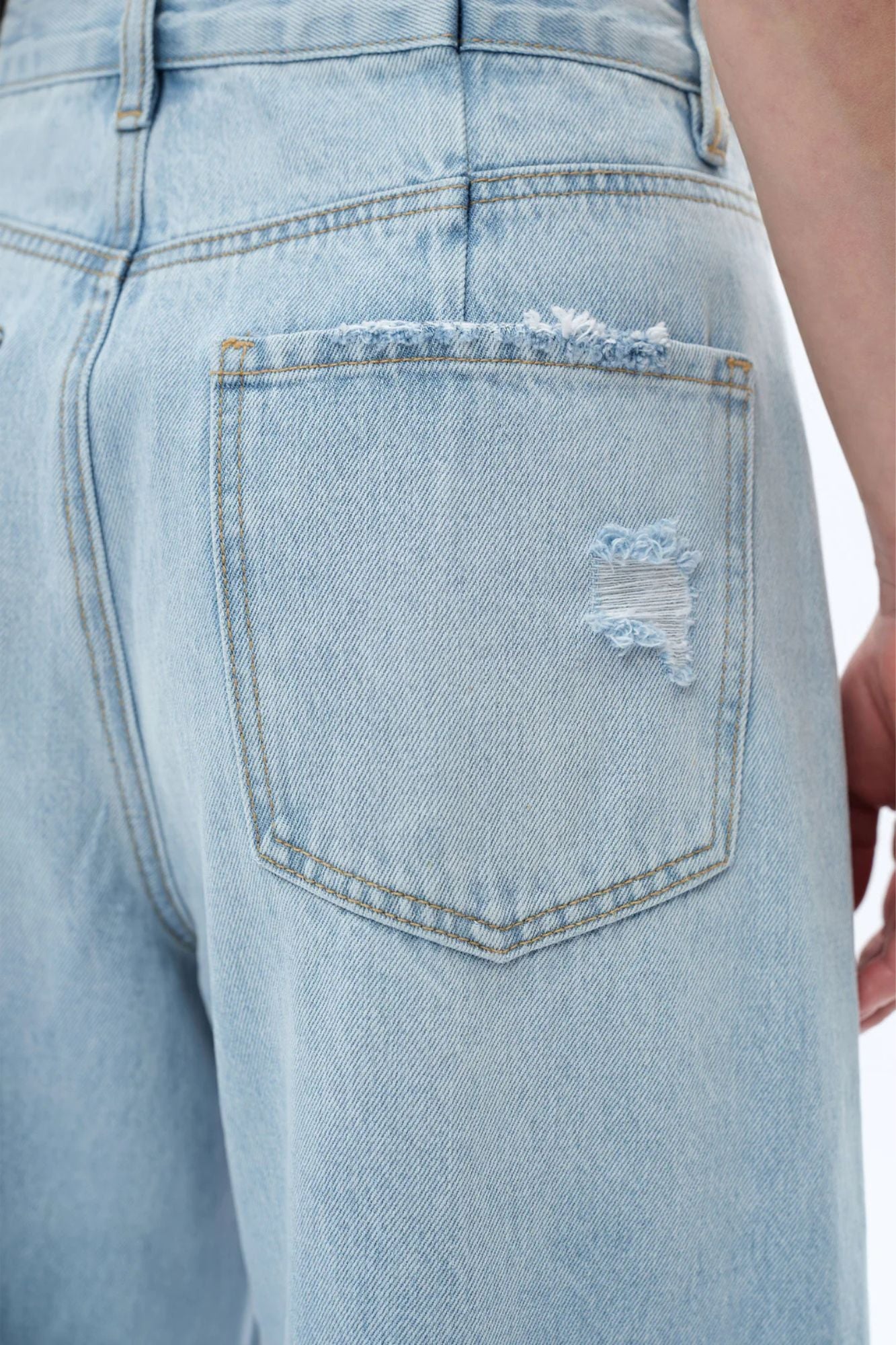 High Rise Drop Crotch Barrel Jeans