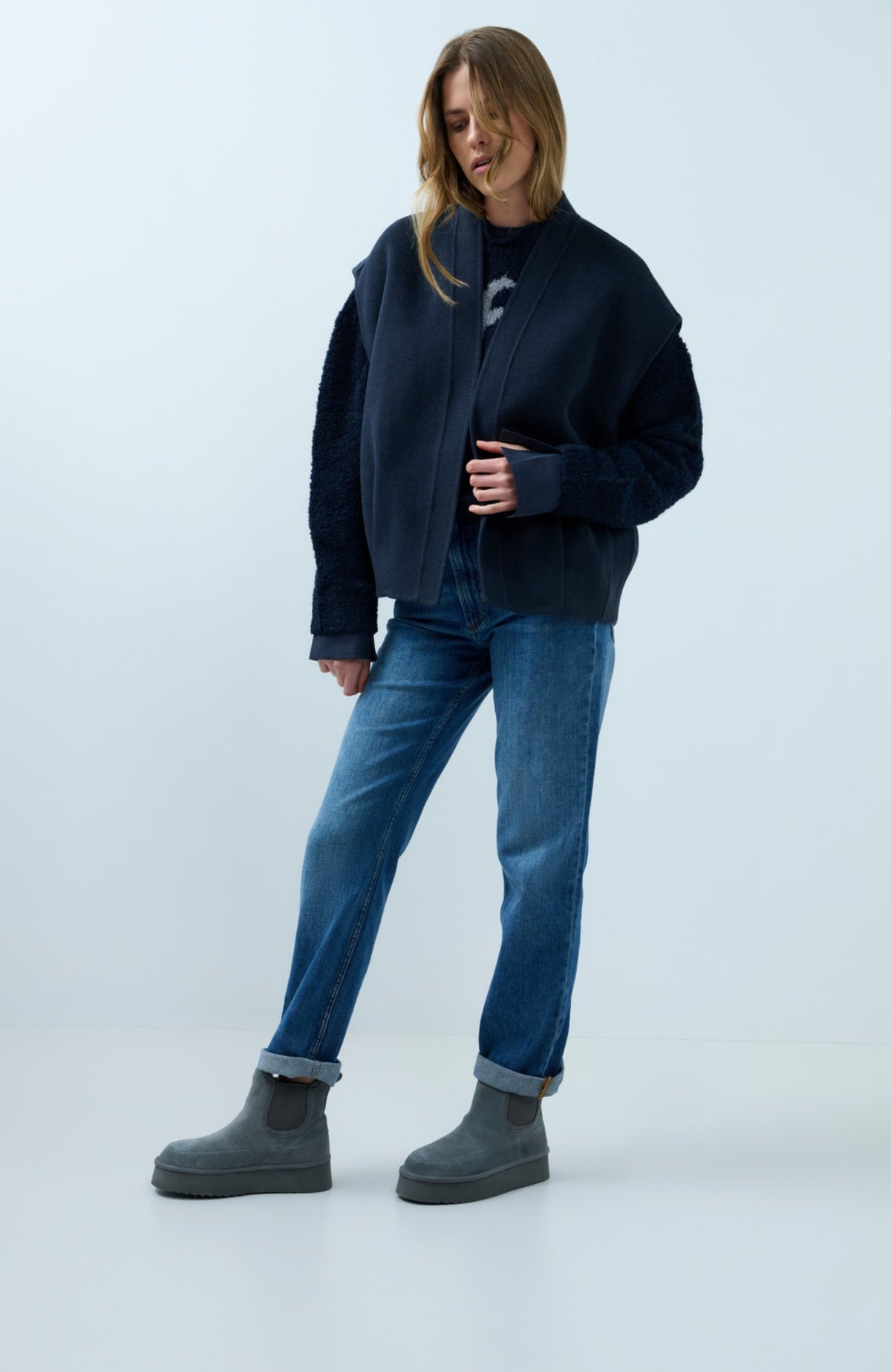 Oversized Wool Mix Vest