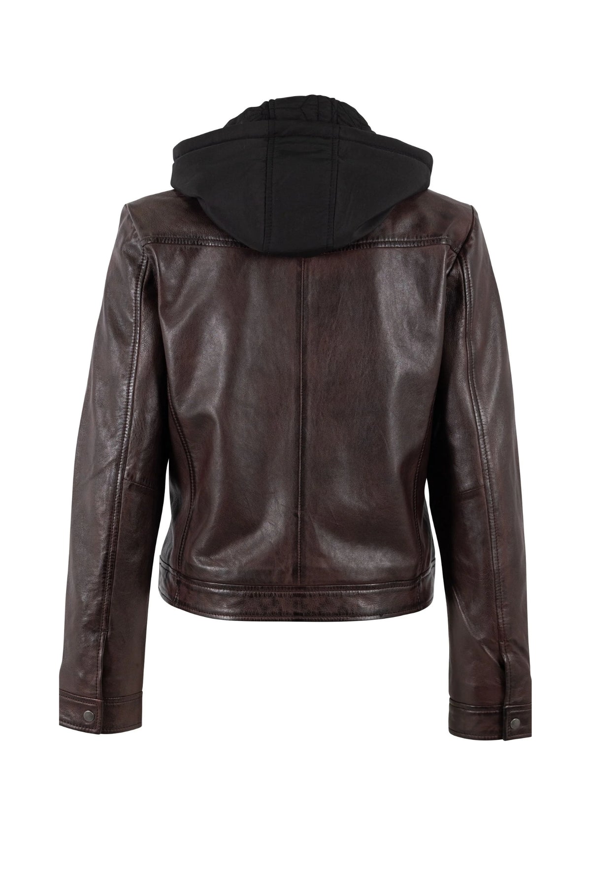 Avih Hooded Leather Jacket