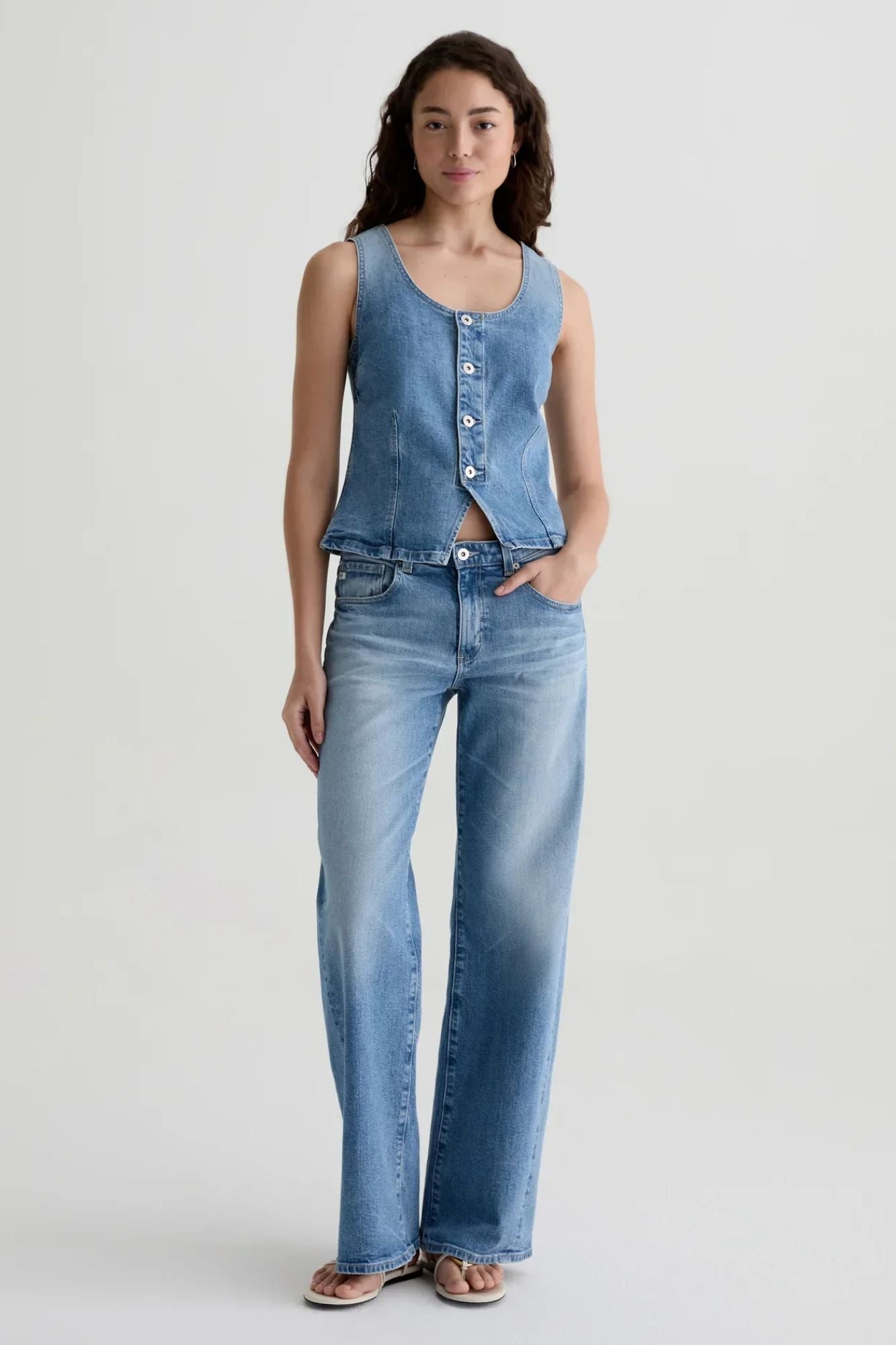 Adria Twisted Low-Rise Wide Leg