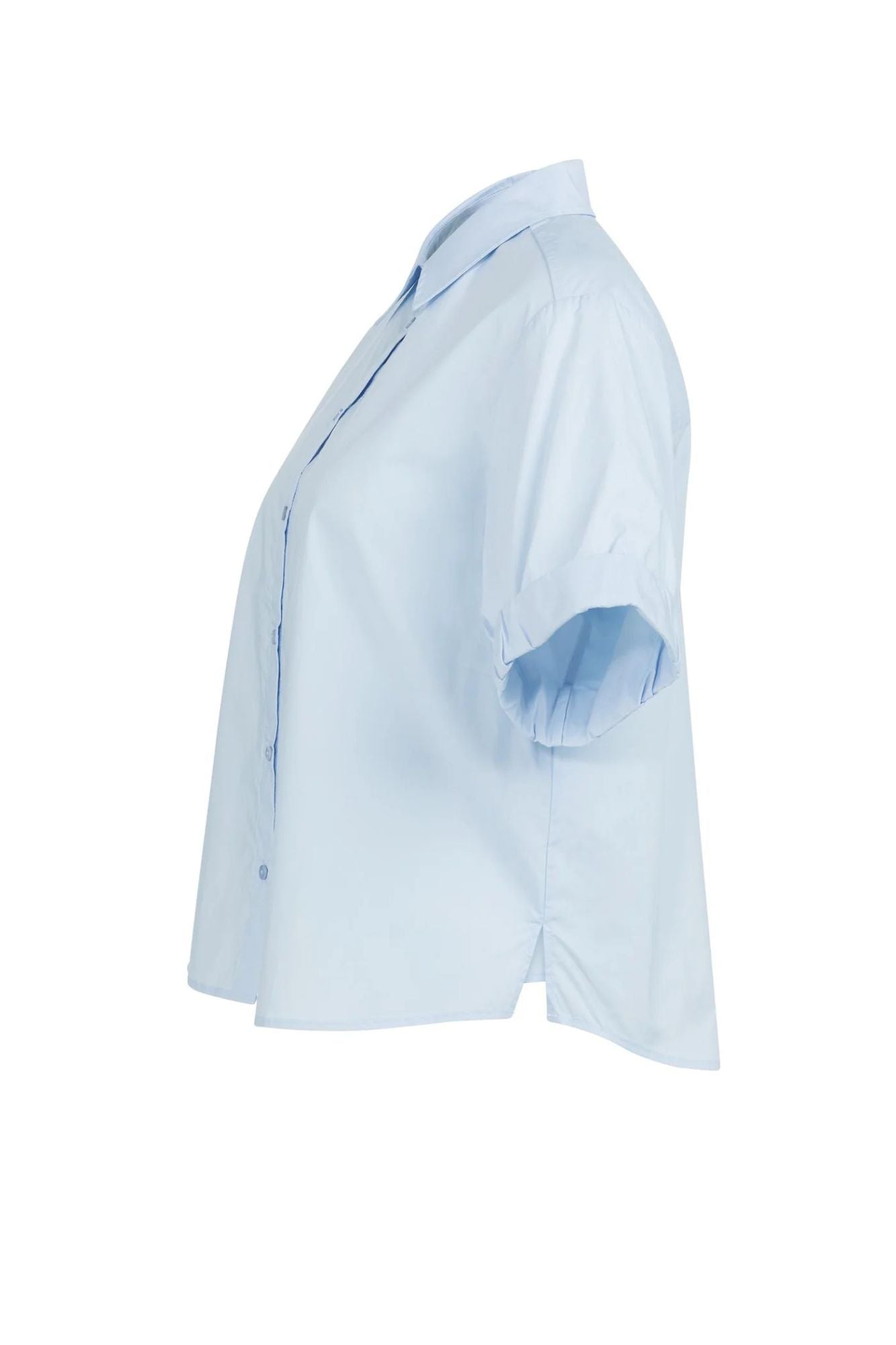Short Roll Up Sleeve Blouse