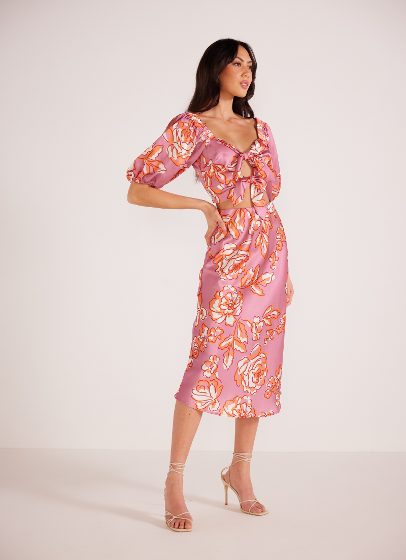 Mandevilla Bias Midi Skirt