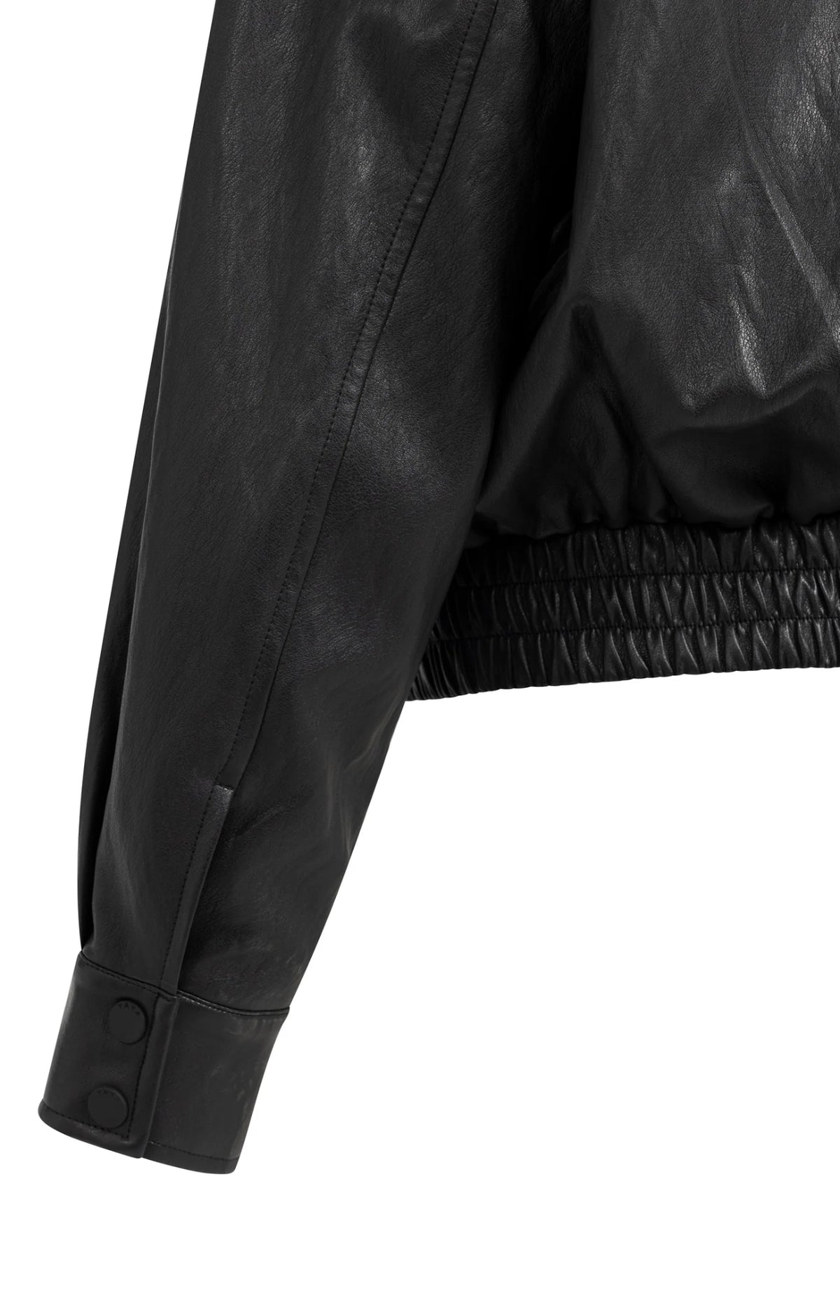 Faux Leather Cropped Jacket