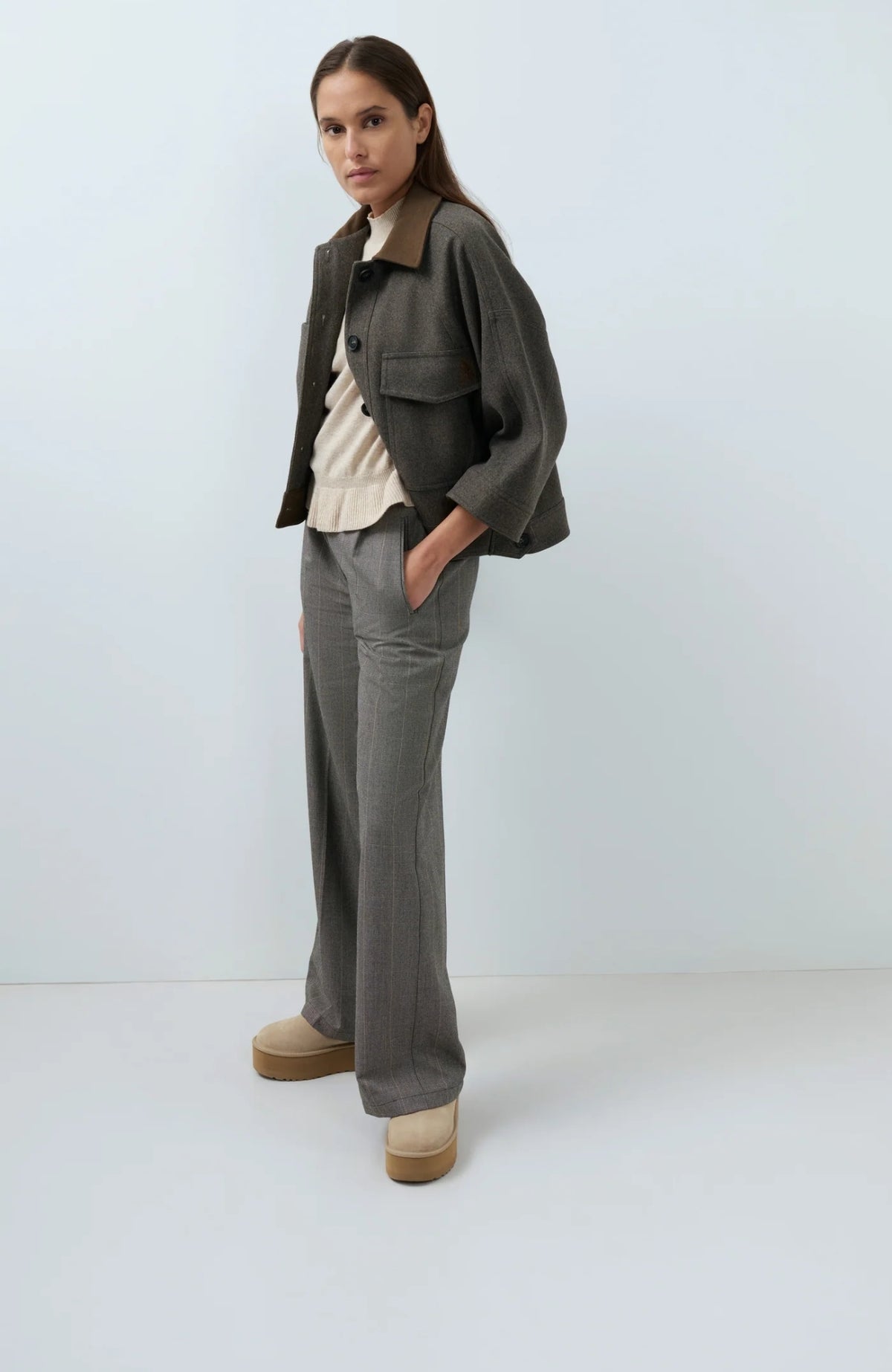 Oversized Wool Mix Jacket