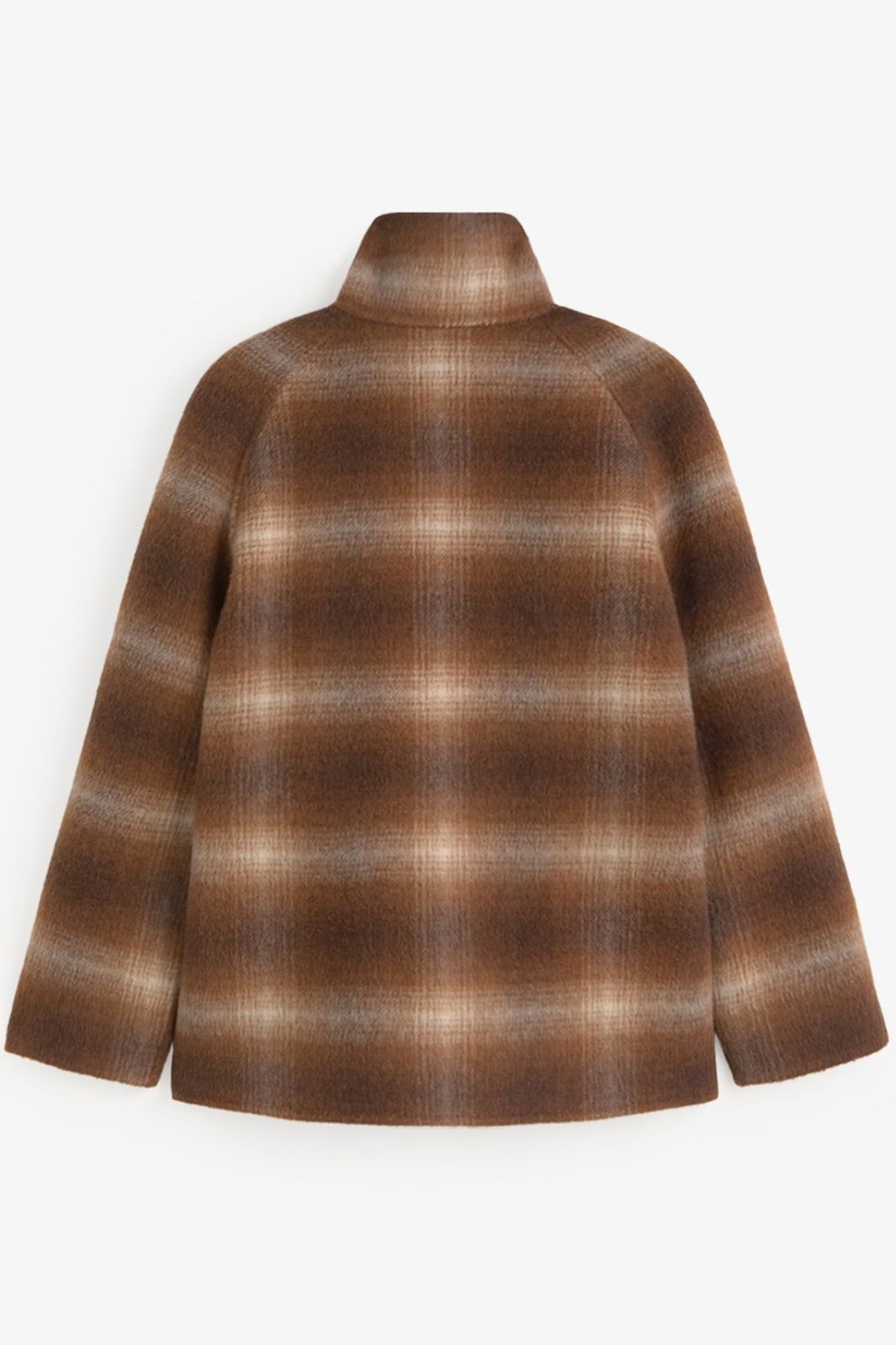 Short Handmade Coat with High Neck