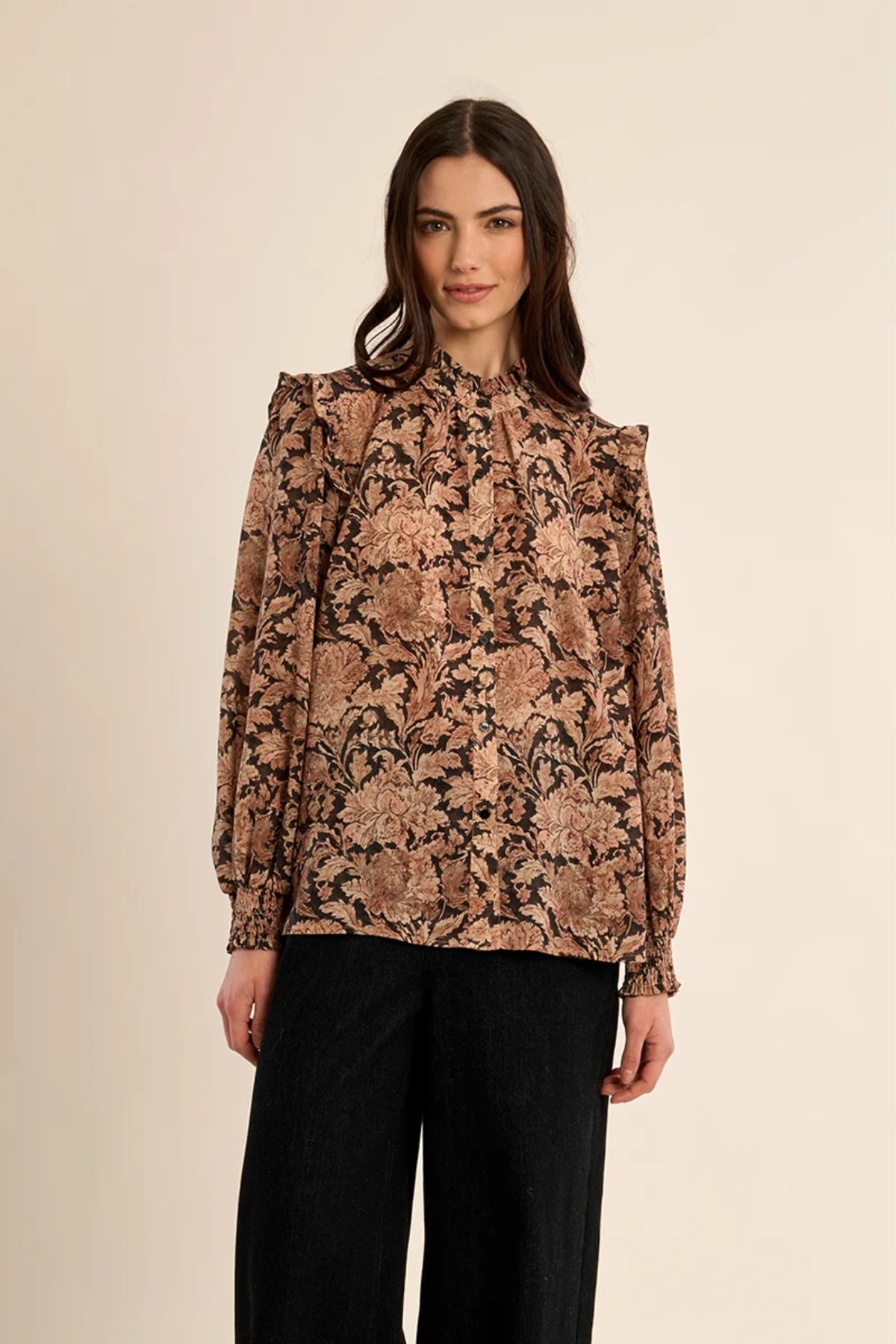 Mandarin Collar Blouse