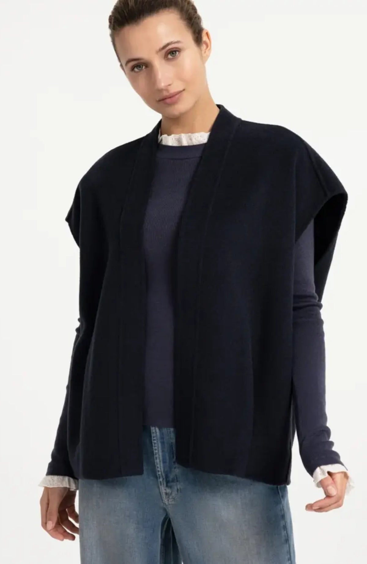 Oversized Wool Mix Vest