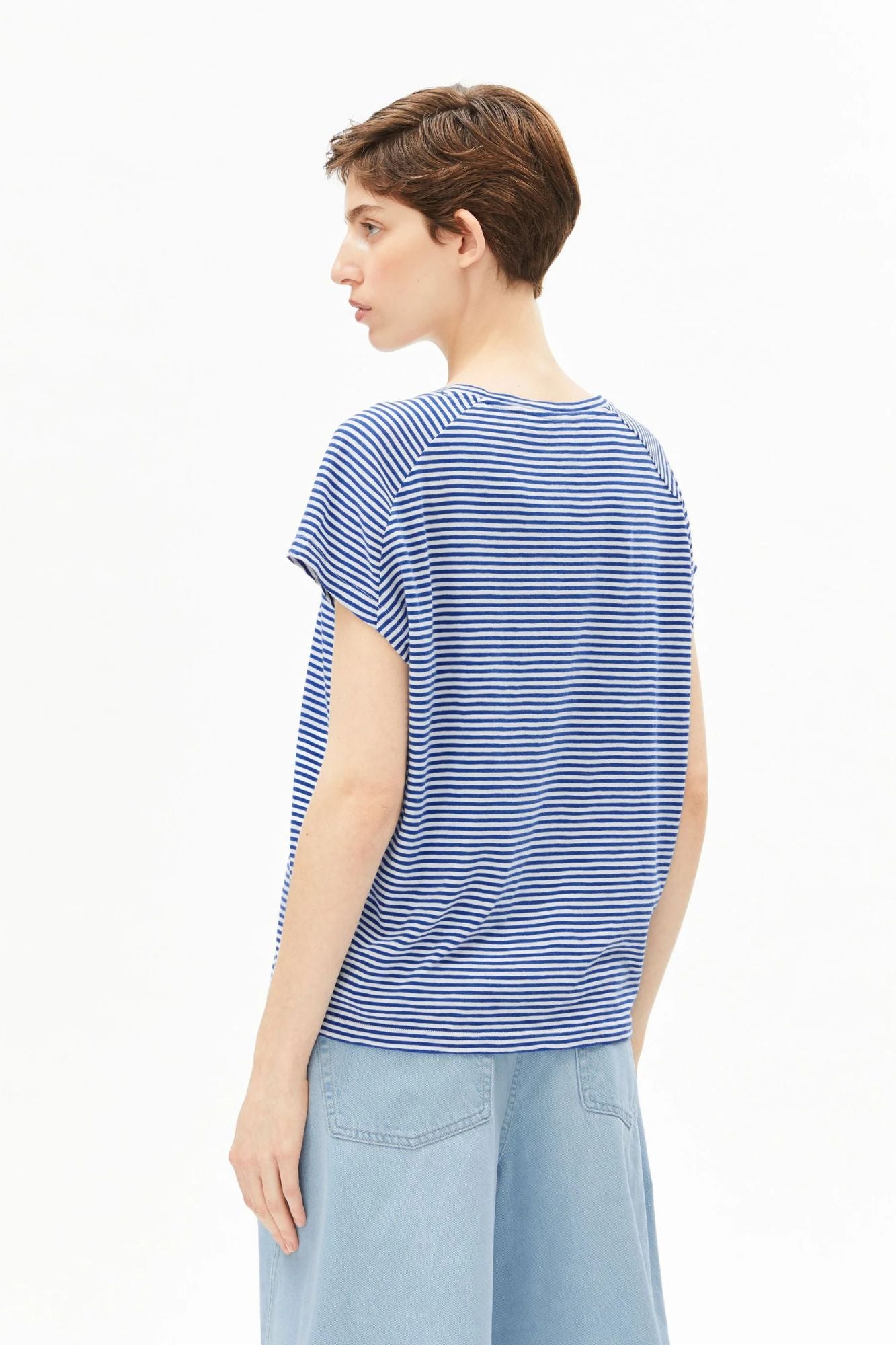 Slub Jersey Stripe T- Shirt