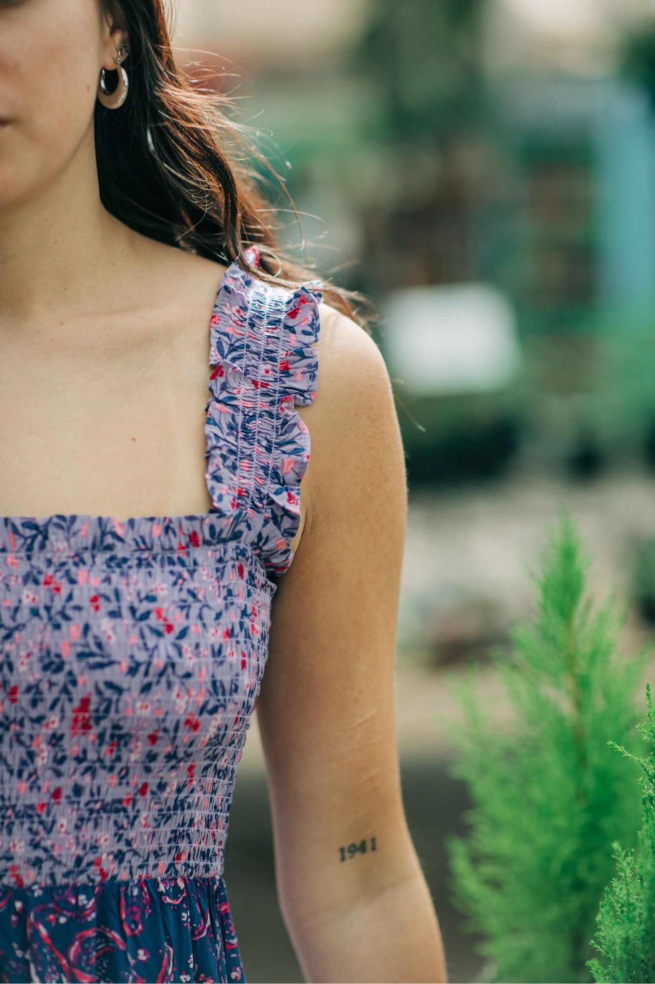 Patchwork Print Tiered Maxi Dress
