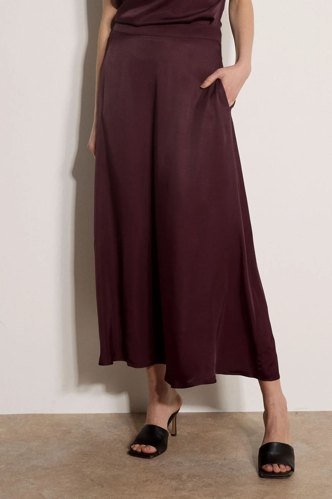 Flowy Satin Maxi Skirt