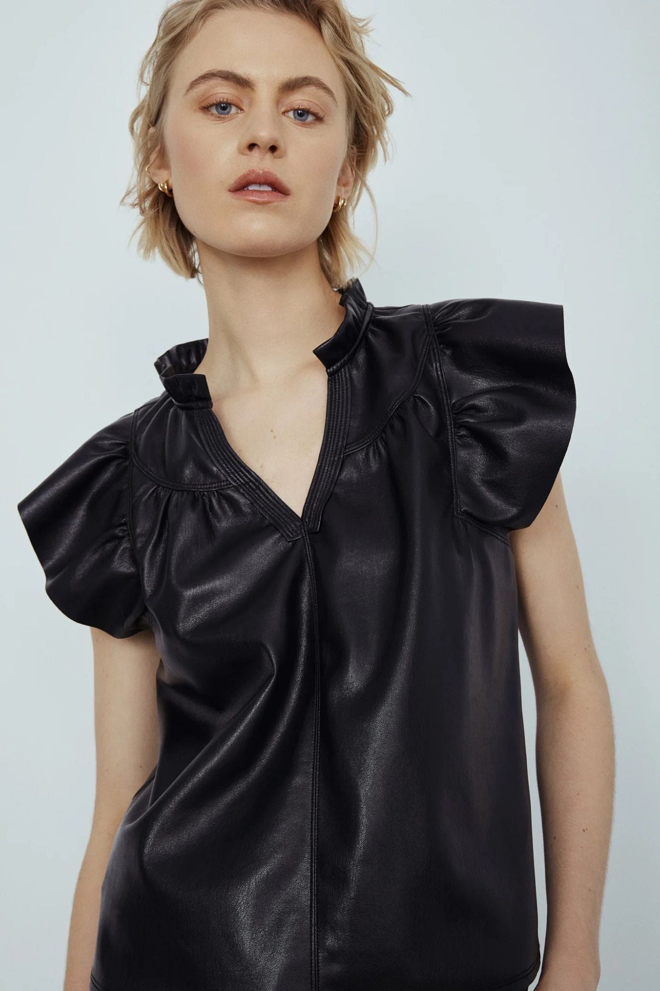 Izma Faux Leather Top