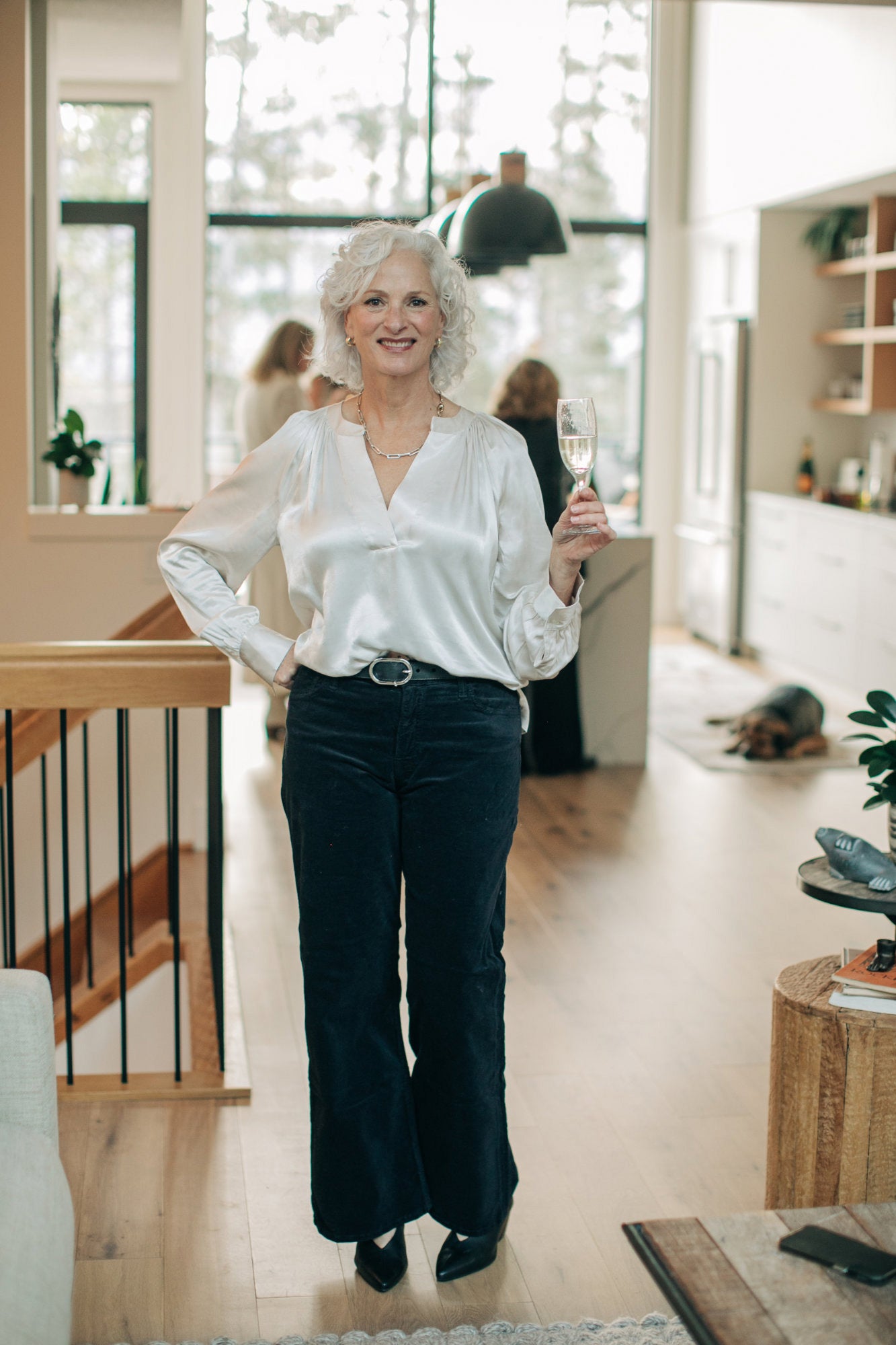 Paloma Mid Rise Wide Leg Velvet