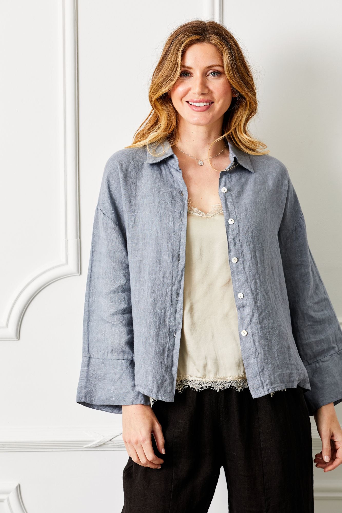 Lago High Low Linen Shirt