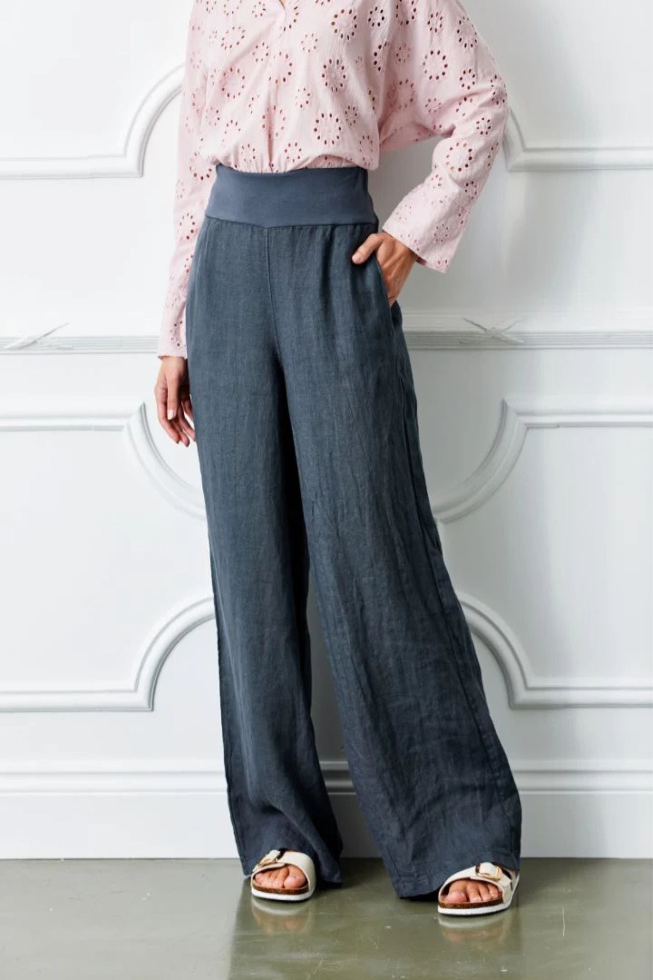 Sultan Wide Leg Linen Pants