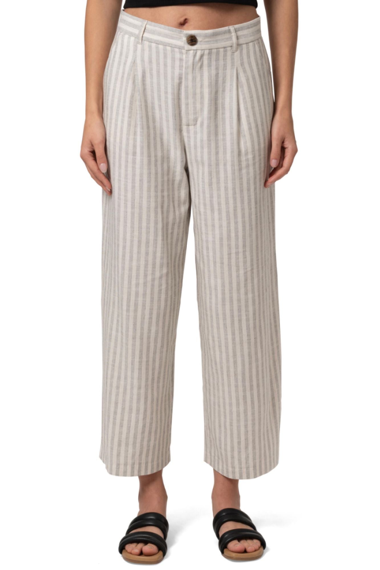 Black Woven Stripe Pant