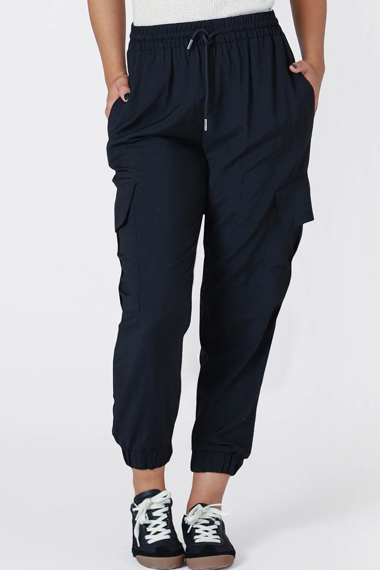 Elastic Waist Cargo Pants