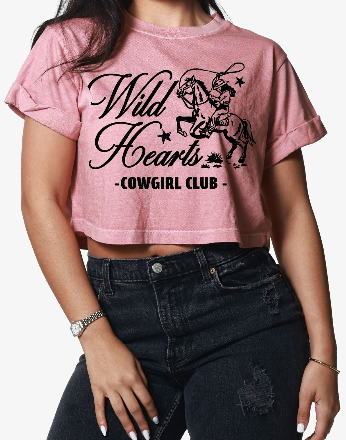 Wild Hearts Crop Boyfriend Tee