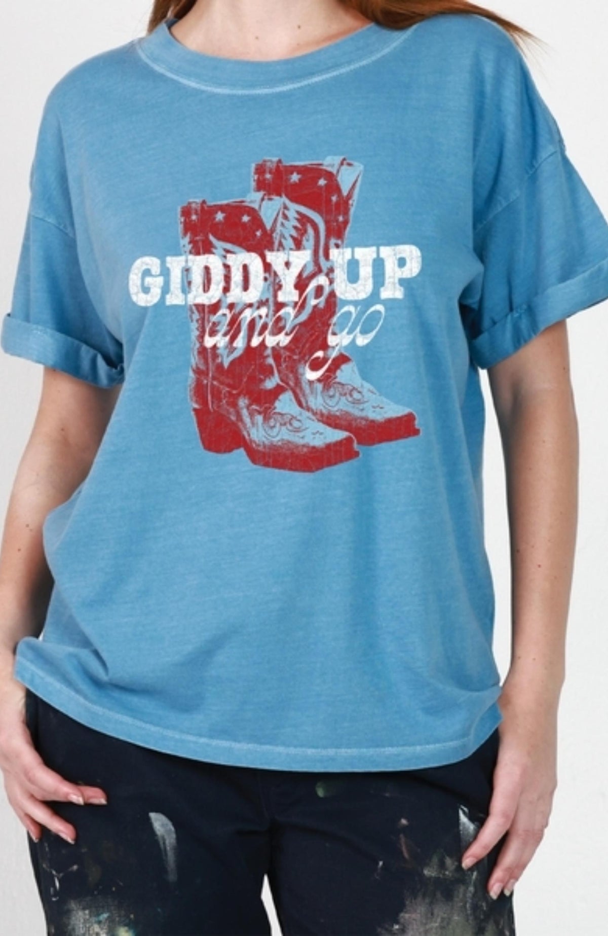 Giddy Up Boyfriend Tee