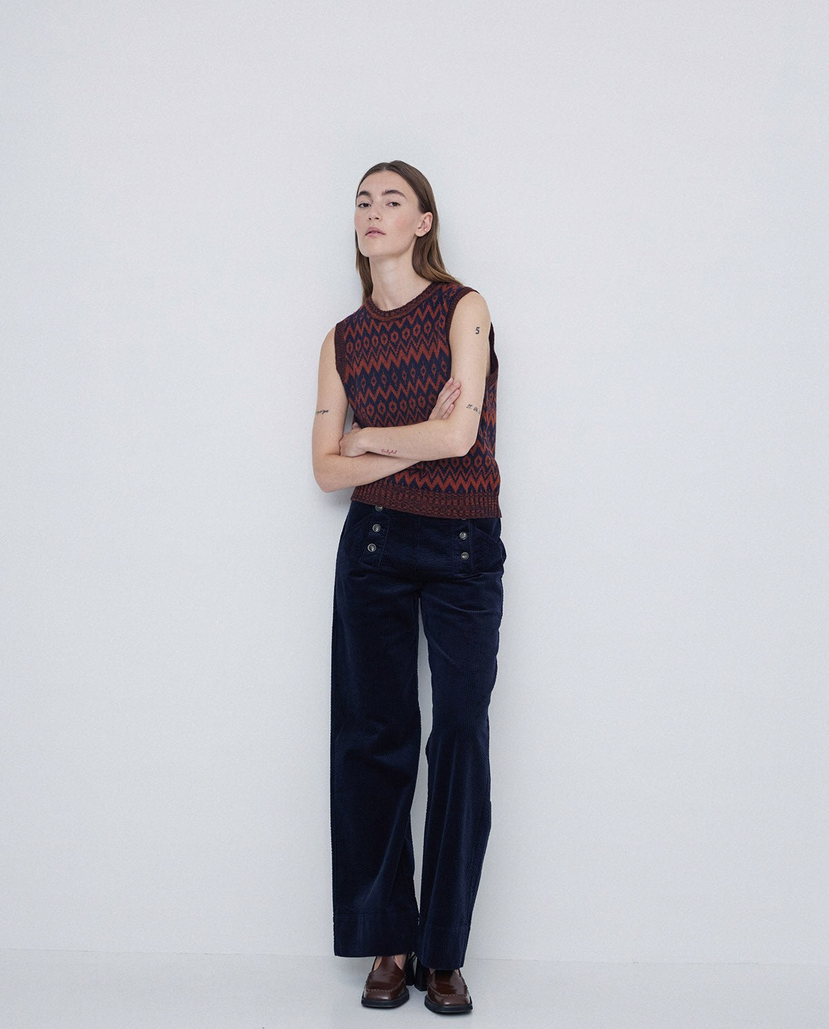 Maeve Jacquard Knit Vest