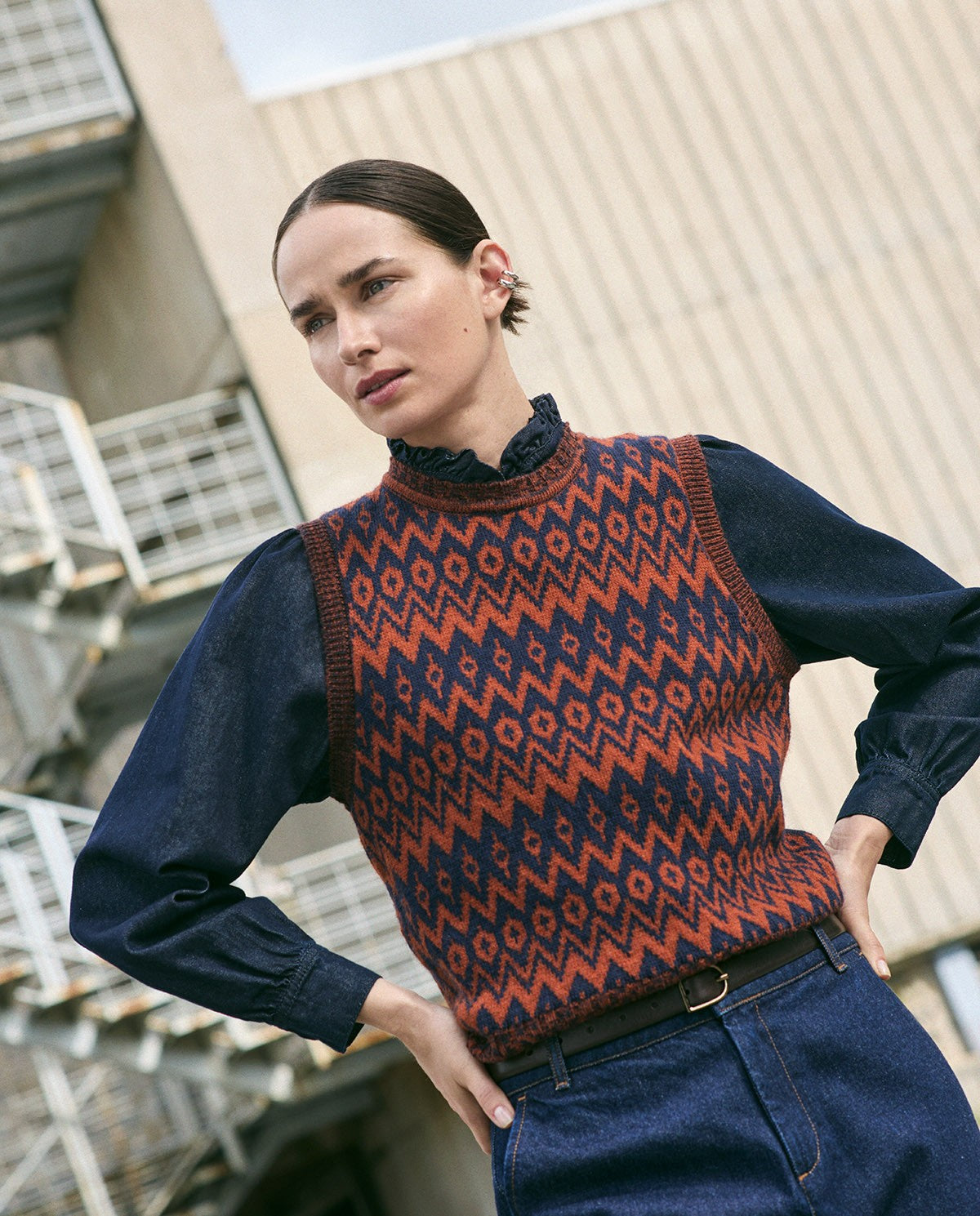 Maeve Jacquard Knit Vest Maeve Jacquard Knit Vest