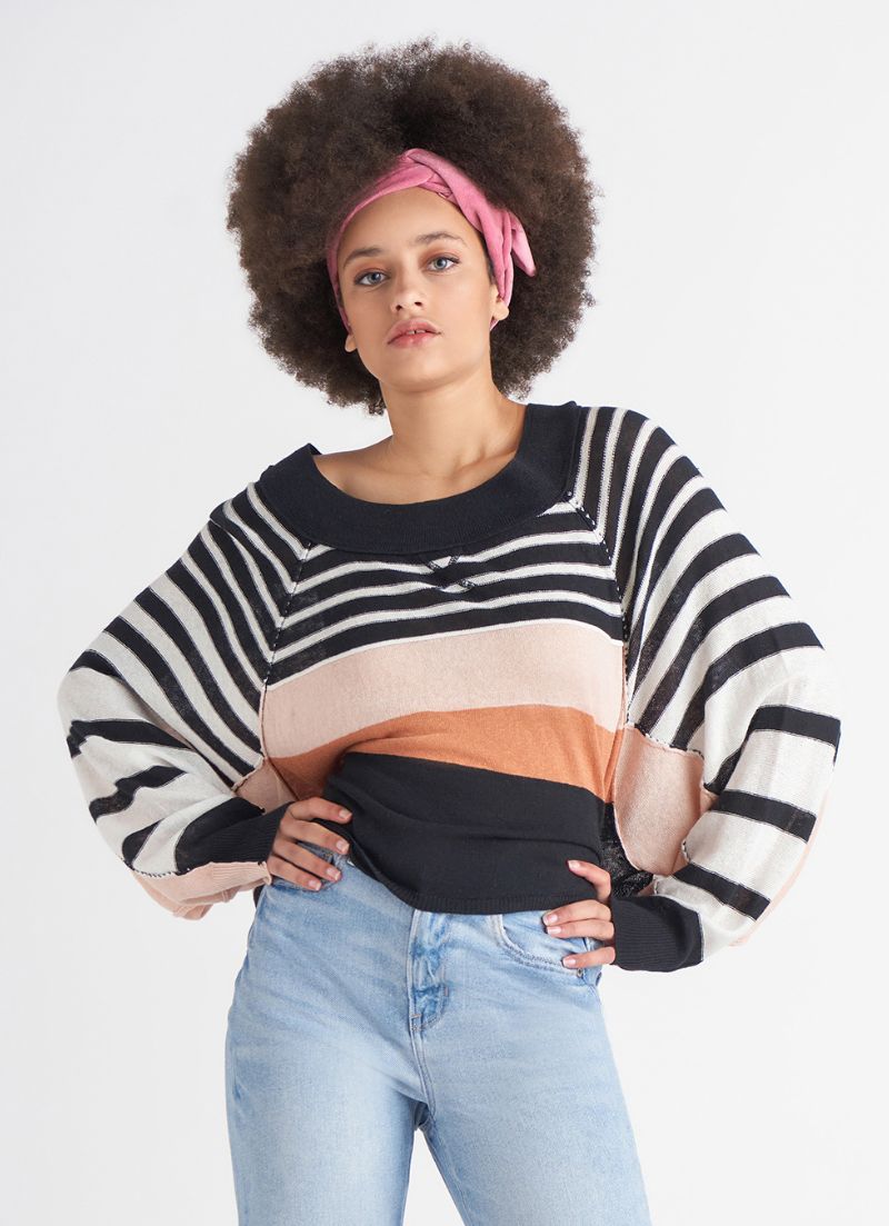 Dex - Colorblock Stripe Sweater