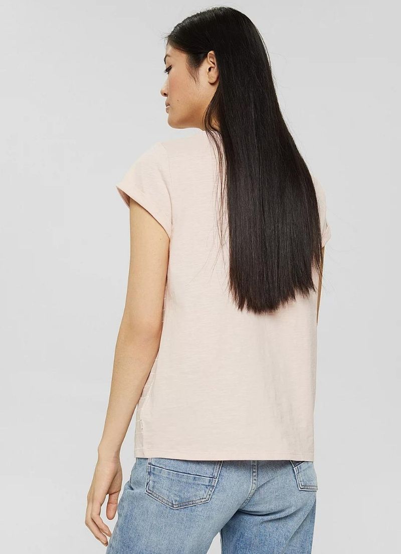 Esprit - T-shirt rayé à manches courtes