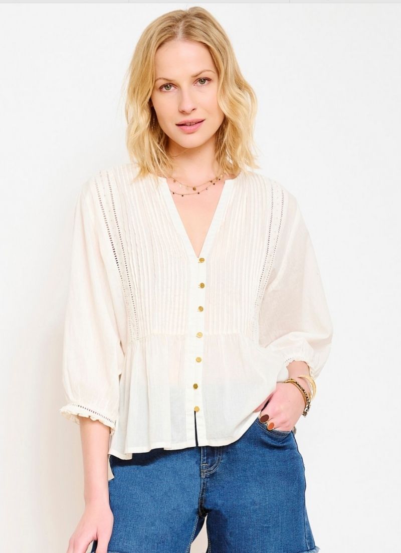 MKT - Hyanise Pintuck Blouse