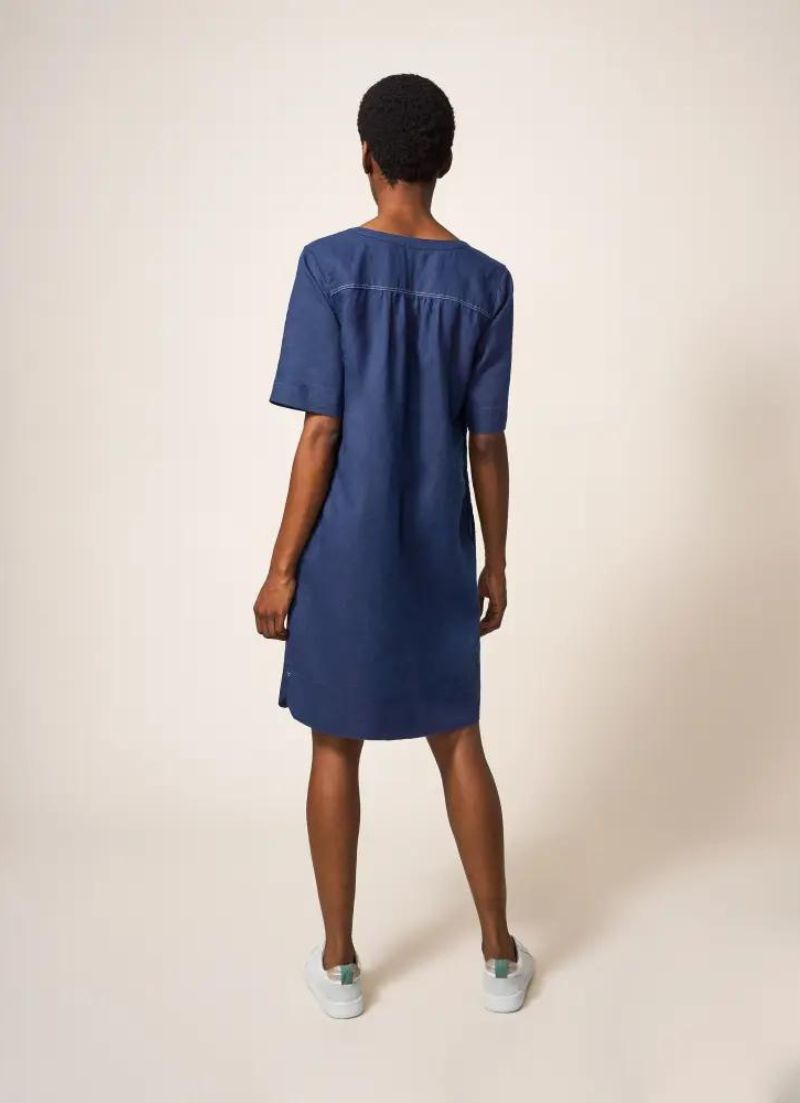 June Linen Shift Dress