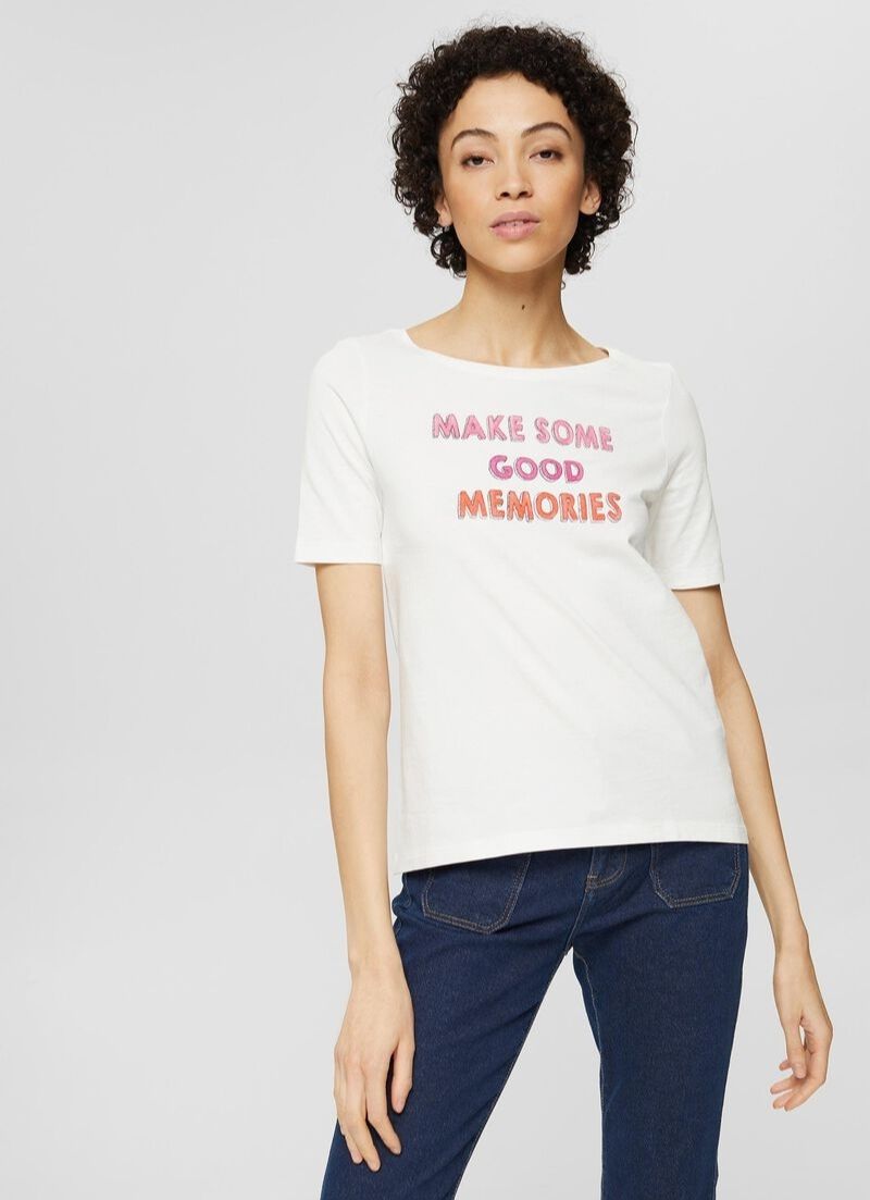 Esprit - T-shirt bio S/S Make Some Good Memories