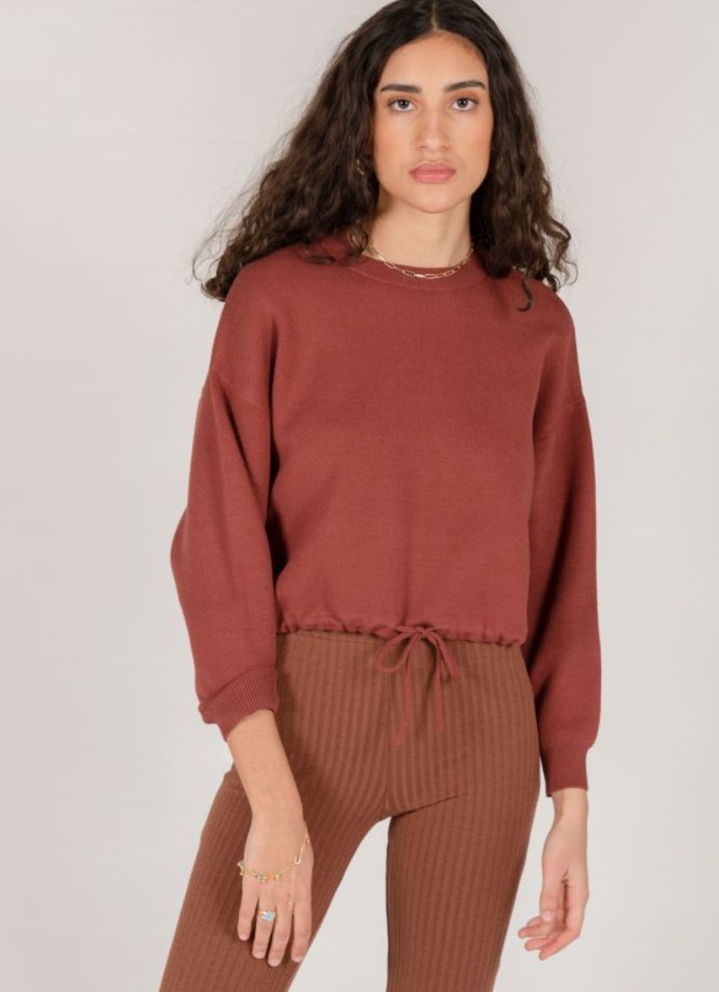 24 Colours - Tie Up Crop Sweater