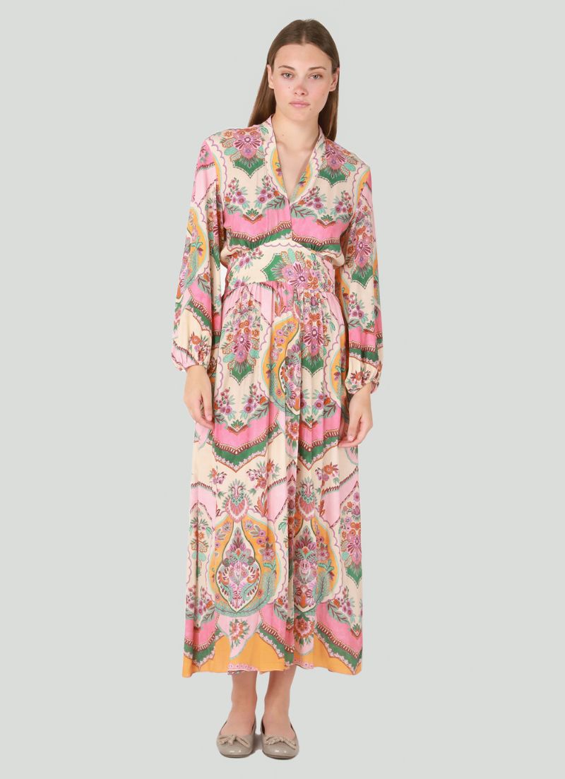 Wrap Front Kimono Dress