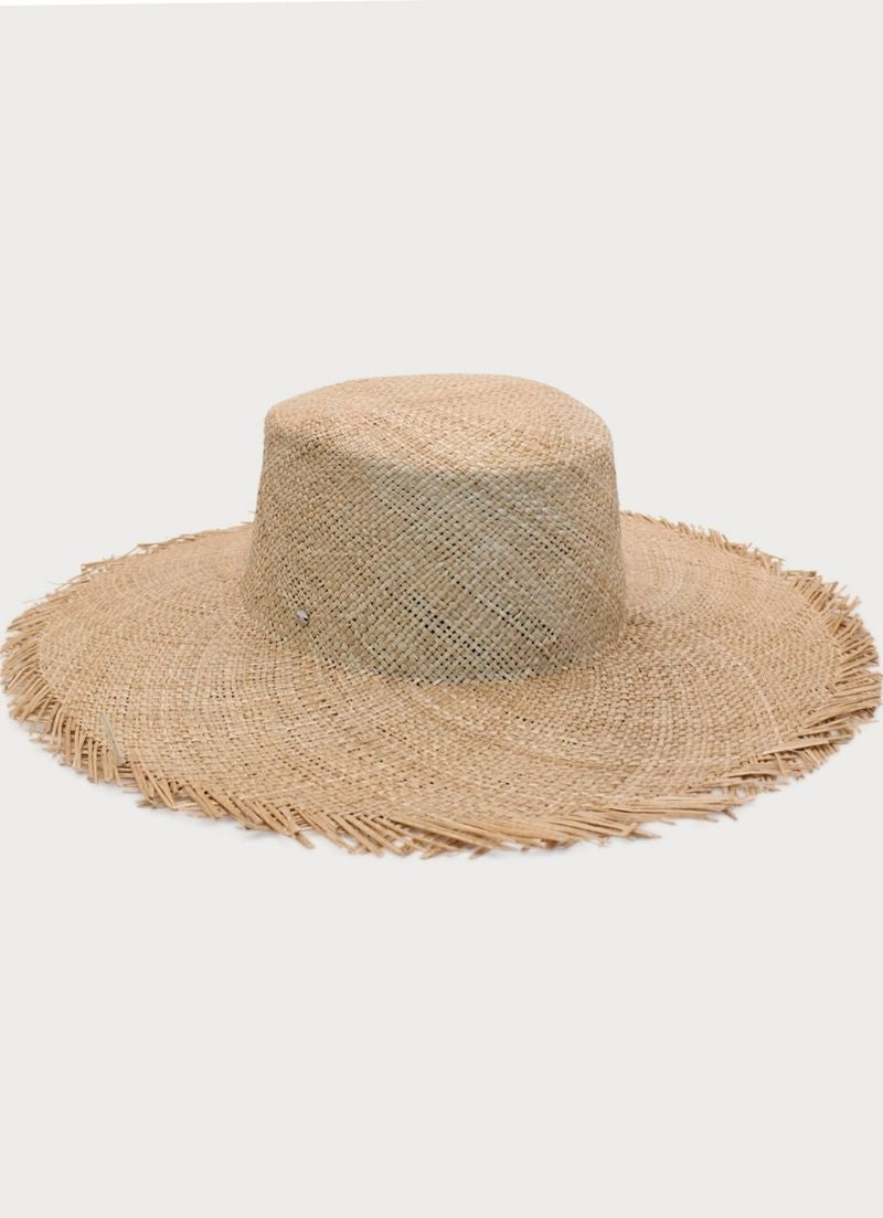 Leonora Boa Straw Boater