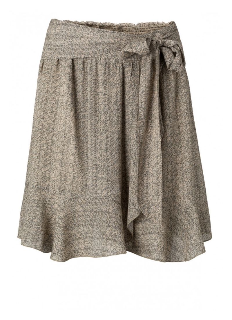 YAYA - Printed Mini Skirt Eggshell