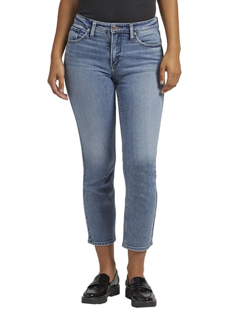 Most Wanted Mid Rise Straight Leg Ankle Jeans