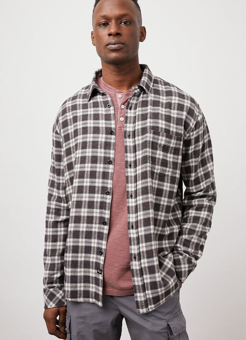 Lennox Men's Shirt | Black Crimson