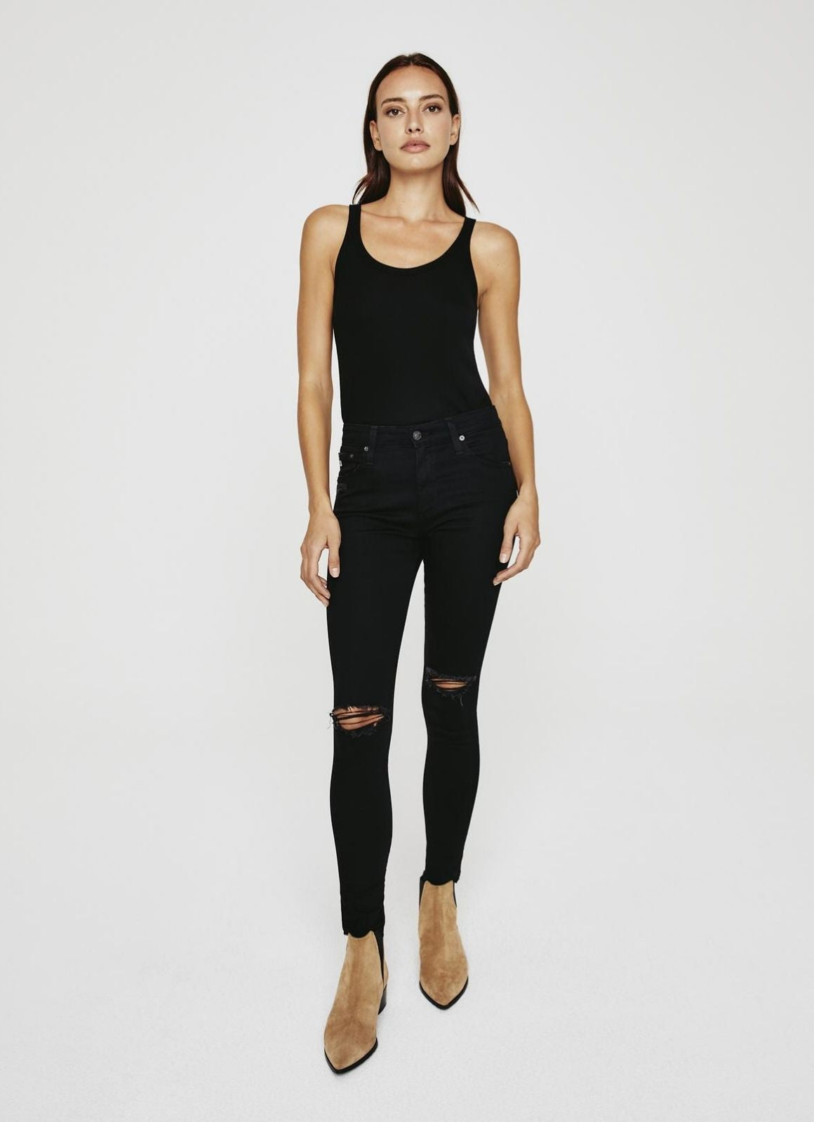  AG - Farrah Skinny Ankle, Midnight Black