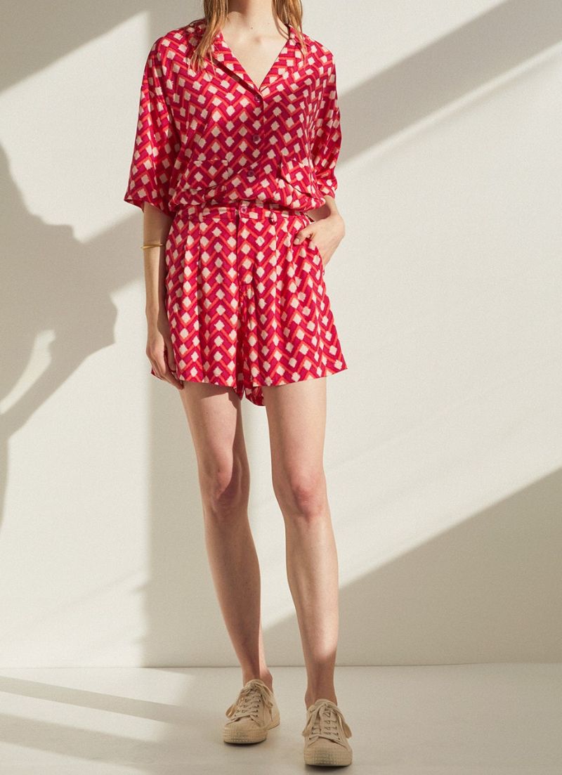 Short Phoebe à imprimé géométrique