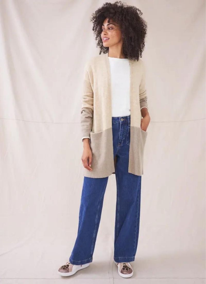 White Stuff - Cardigan color block Hygge