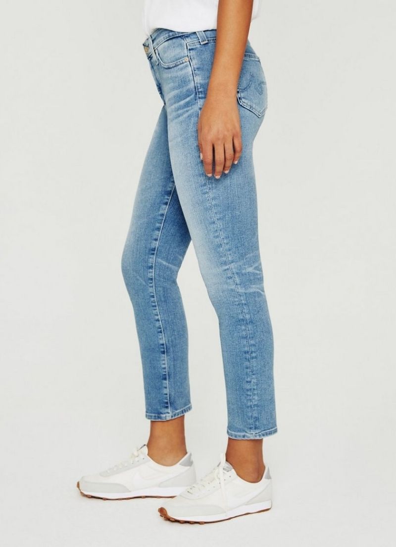 AG - Mari Crop High Rise Slim Straight Jean - Indigo Bay
