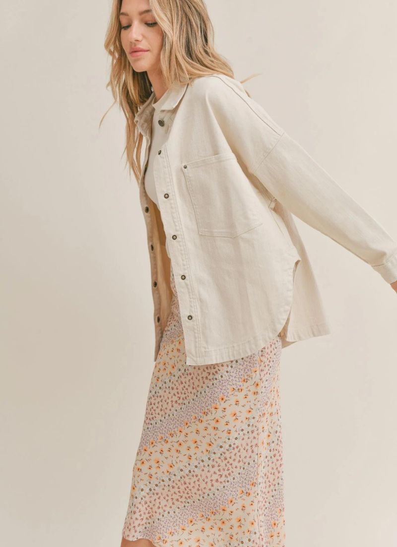 Chemise en jean surdimensionnée Sandcastle