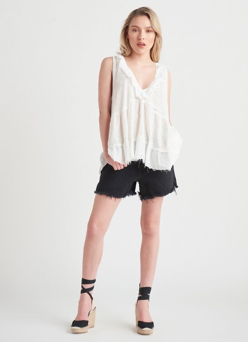 High Rise Cut Off Short