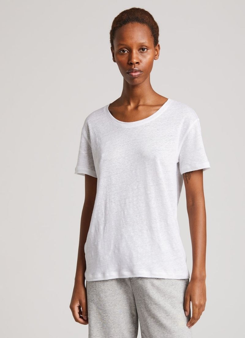 Gai &amp; Lisva - T-shirt en lin à col rond Liv