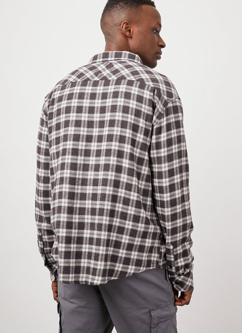 Lennox Men's Shirt | Black Crimson