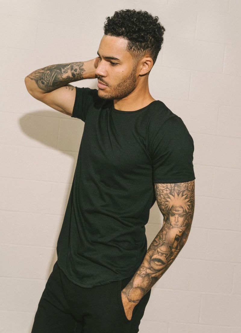 Denman Rounded Hem Men's Tee Indigo Bay