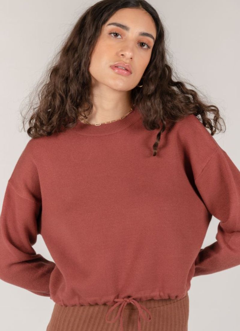 24 Colours - Tie Up Crop Sweater