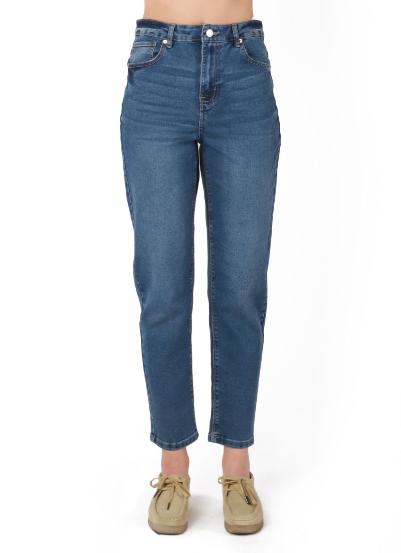 High Rise Mom Straight Jean