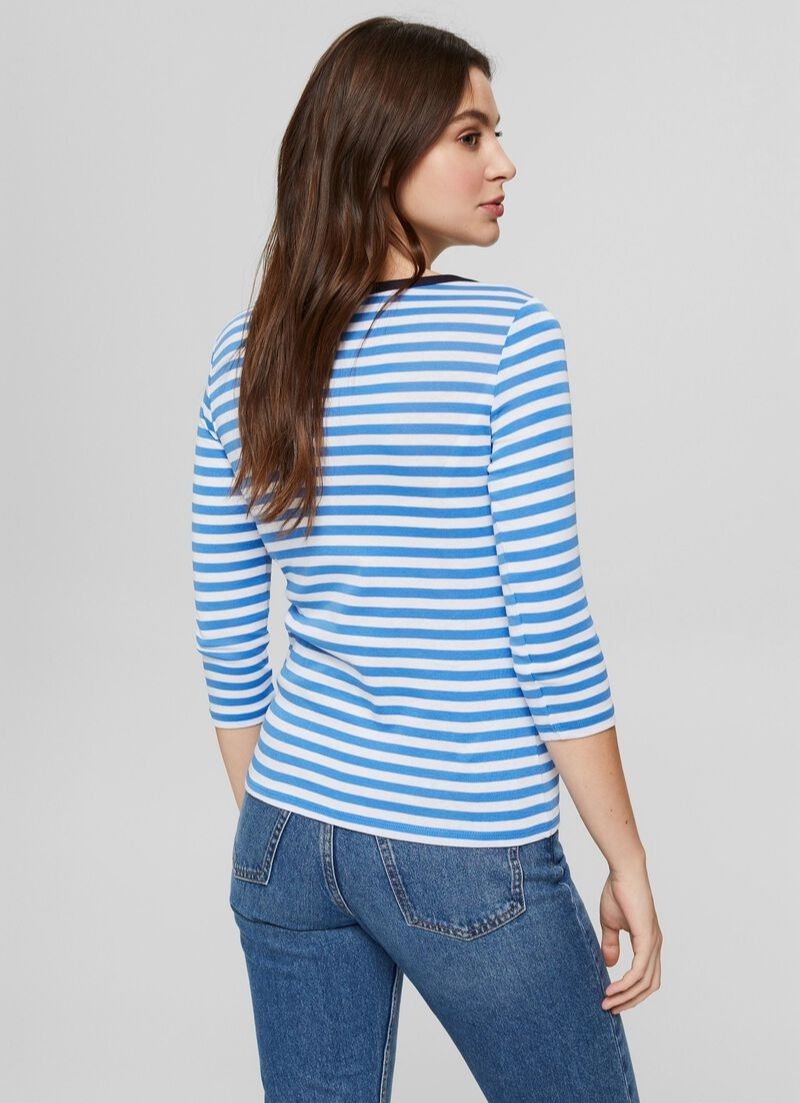 Boat Neck Striped Tee
