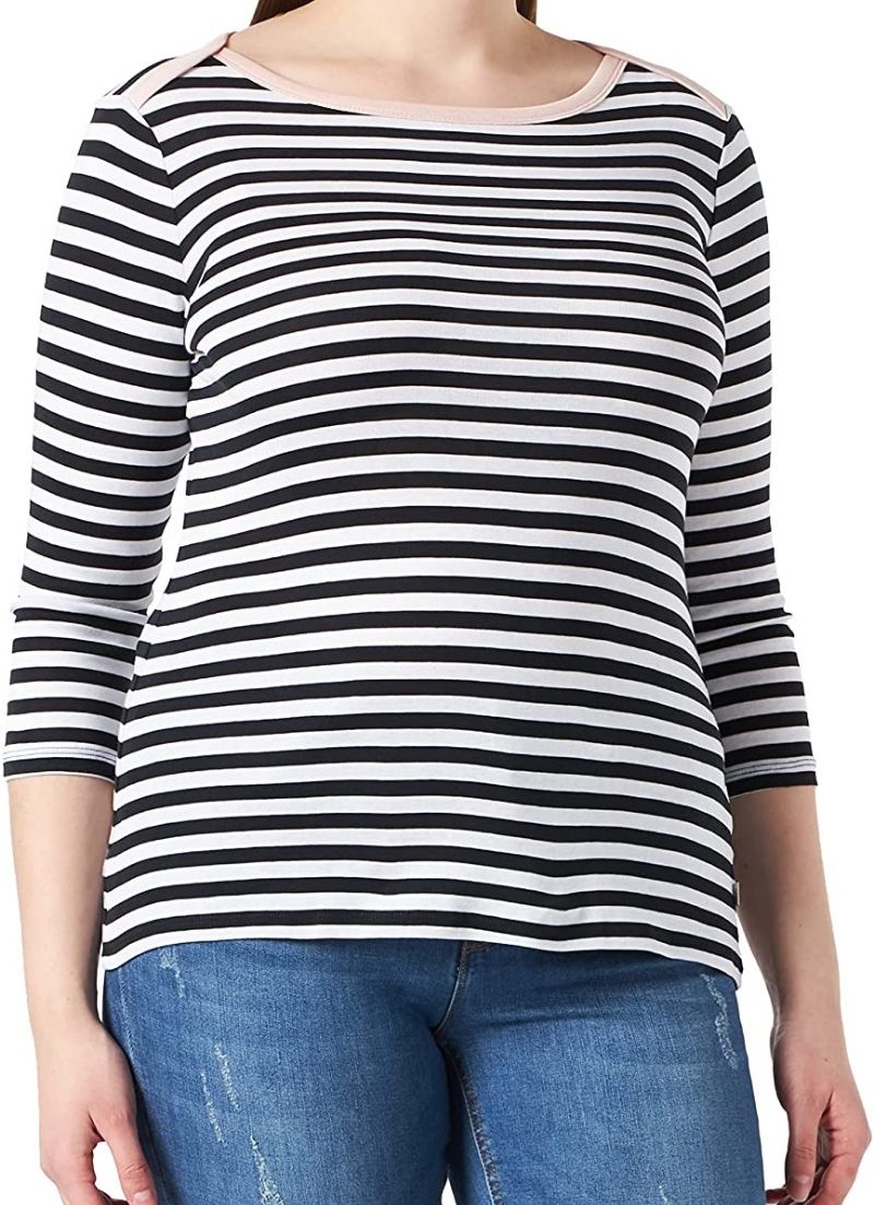 Boat Neck Striped Tee